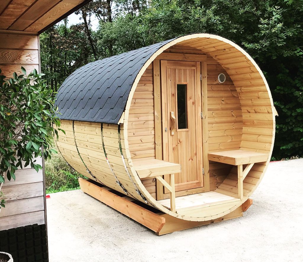 belofte leren handel Barrel sauna