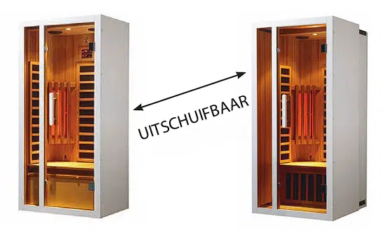 Infraroodsauna uitschuifbaar 1 persoons